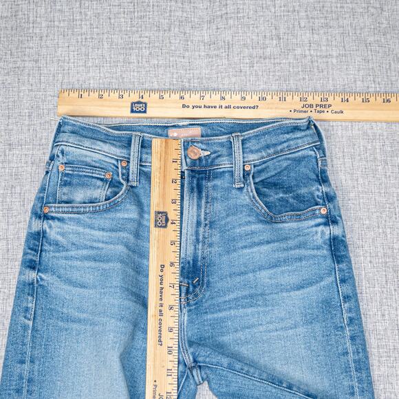 MOTHER denim LIL' The Rambler zip Flood Jeans Out of the Blue Petite 25 - Picture 6 of 14